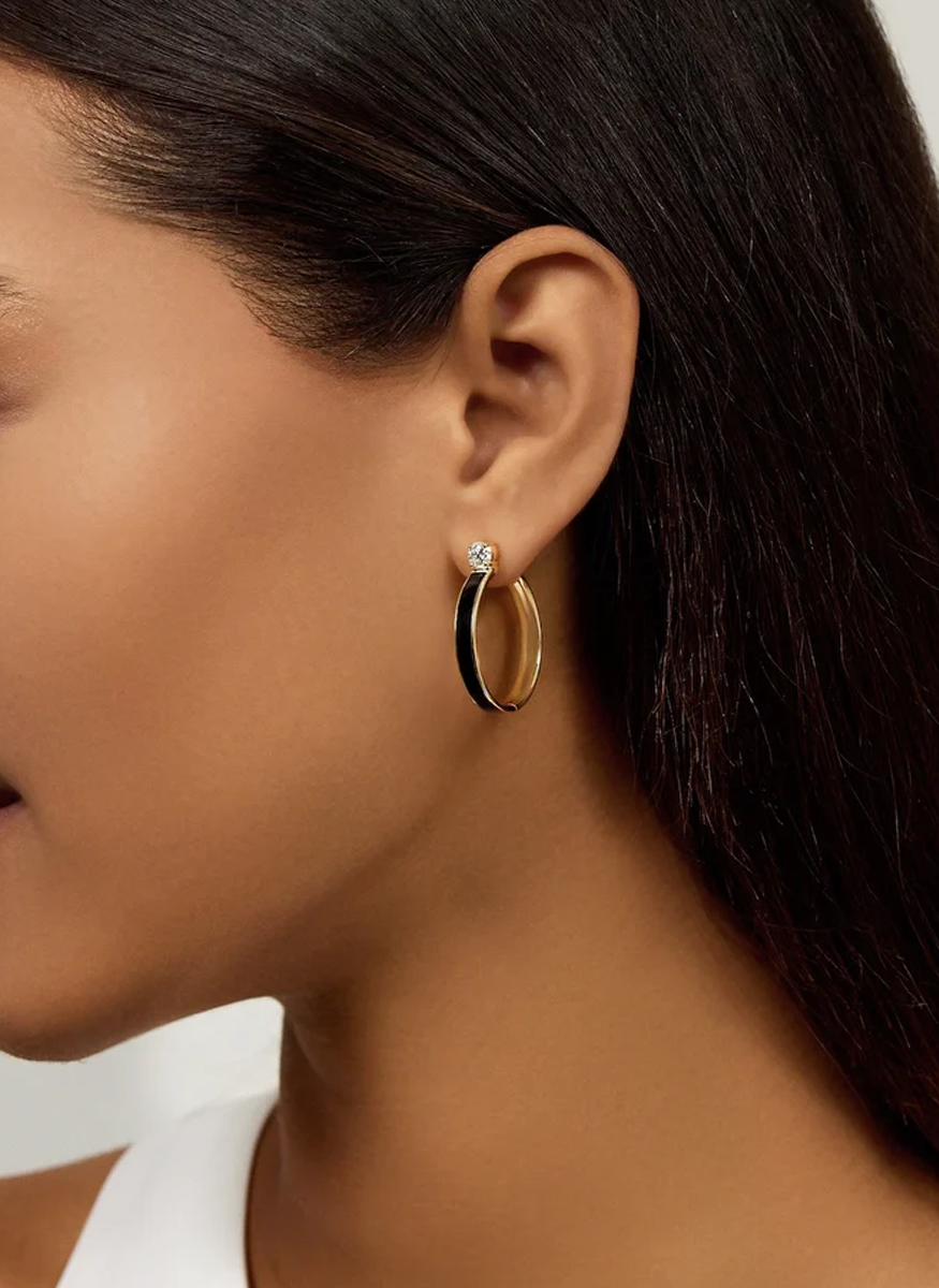 Honey Hoops, Medium, Black