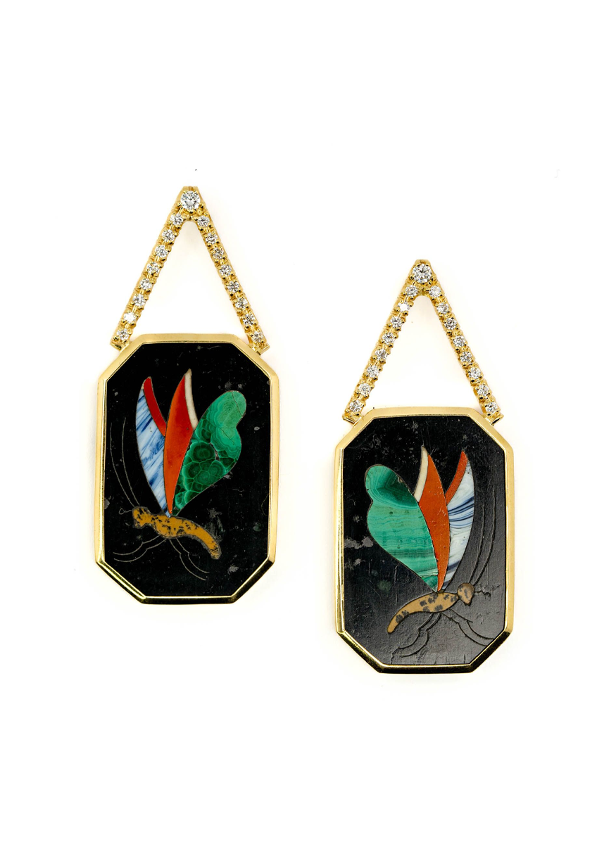 Butterflies Mosaic Earrings