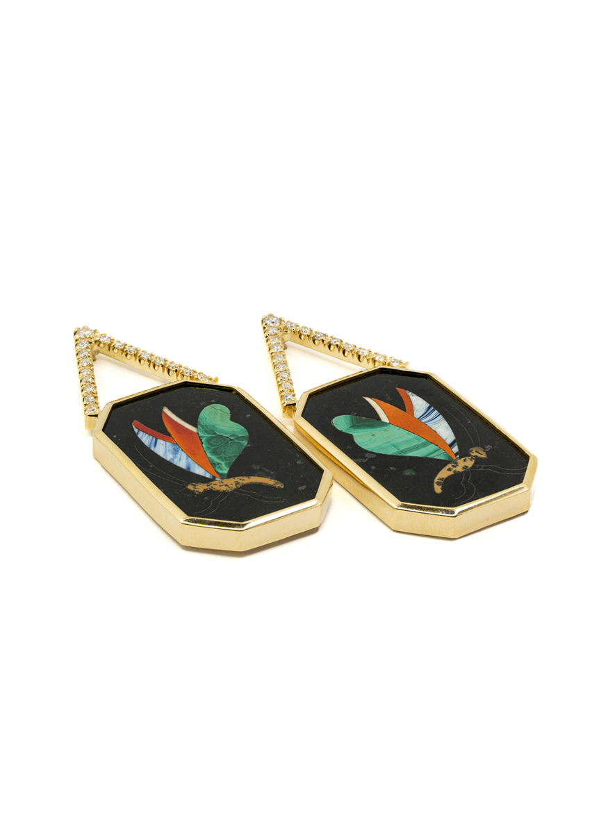 Butterflies Mosaic Earrings