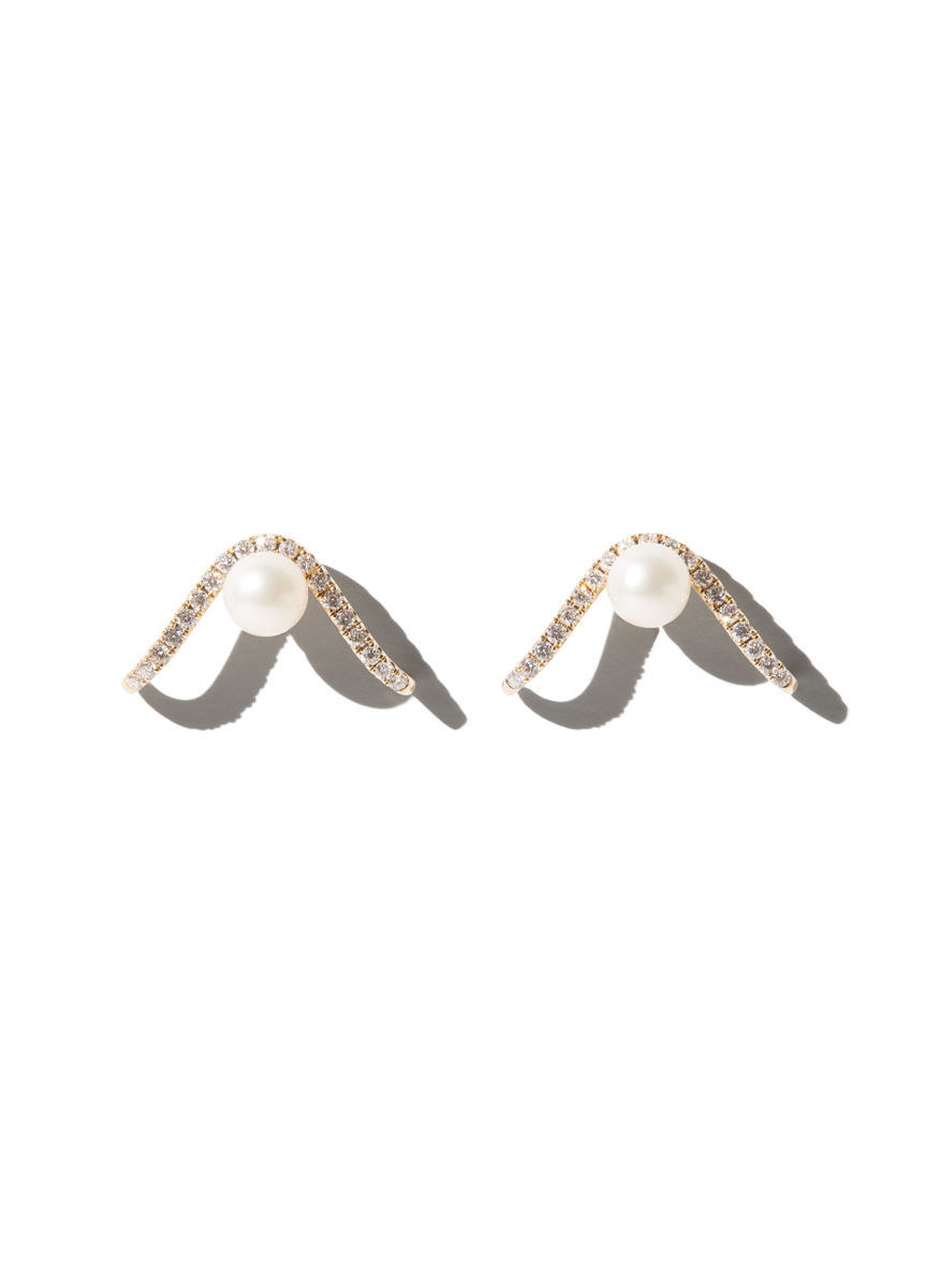 Pearl and Diamond Ear Jackets