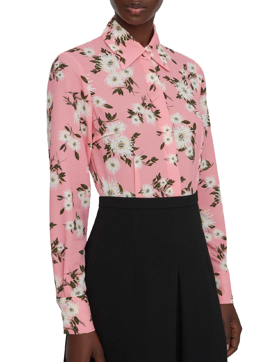 Ravanne Crepe Georgette Top in Pink