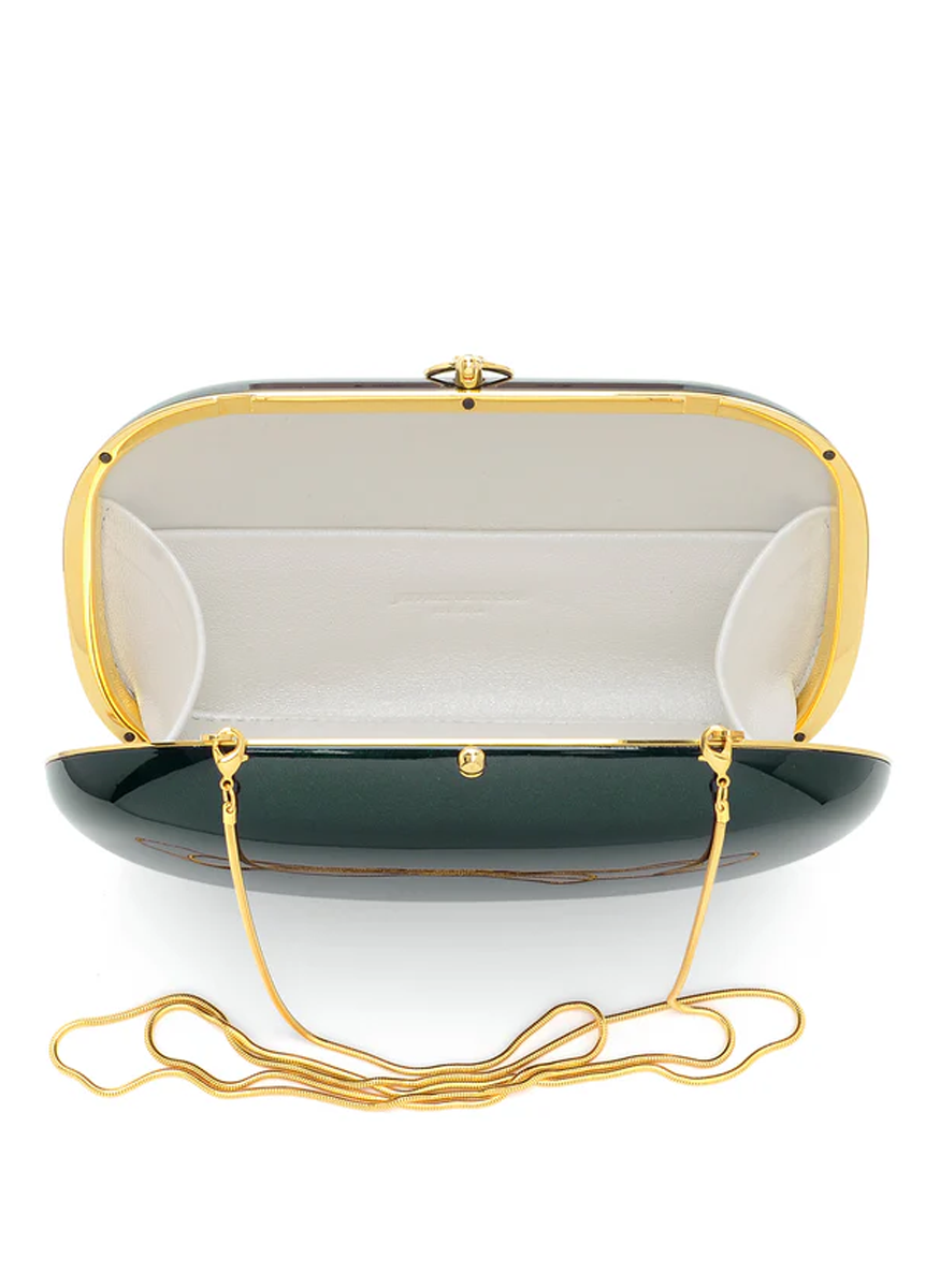 Elina Plus Clutch in British Racing Green