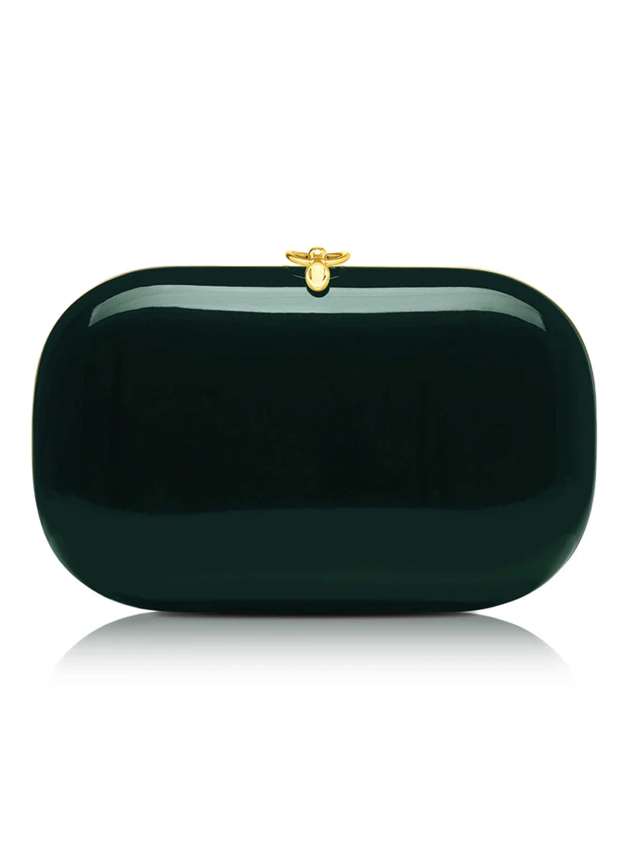 Elina Plus Clutch in British Racing Green