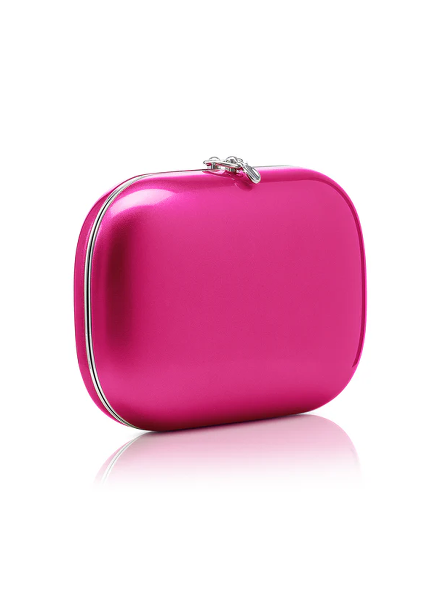 Elina Plus Clutch with Chain in Electric Pink