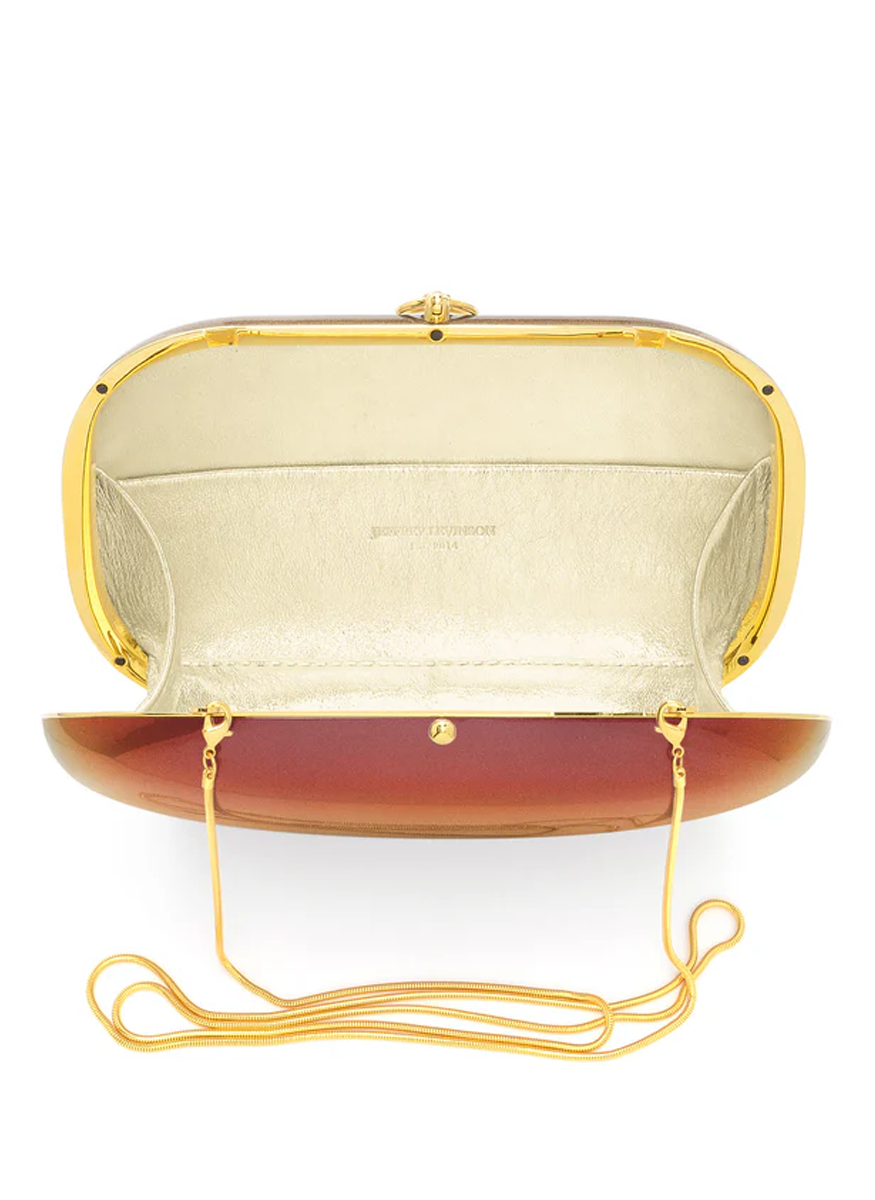 Elina Plus Clutch in Iridescent Sunset Pearl - Jeffrey Levinson