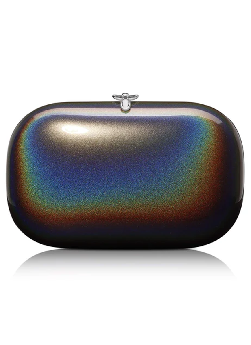 Elina Plus Clutch in Iridescent Rainbow Graphite