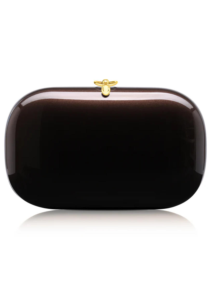 Elina Plus Clutch in Espresso Brown