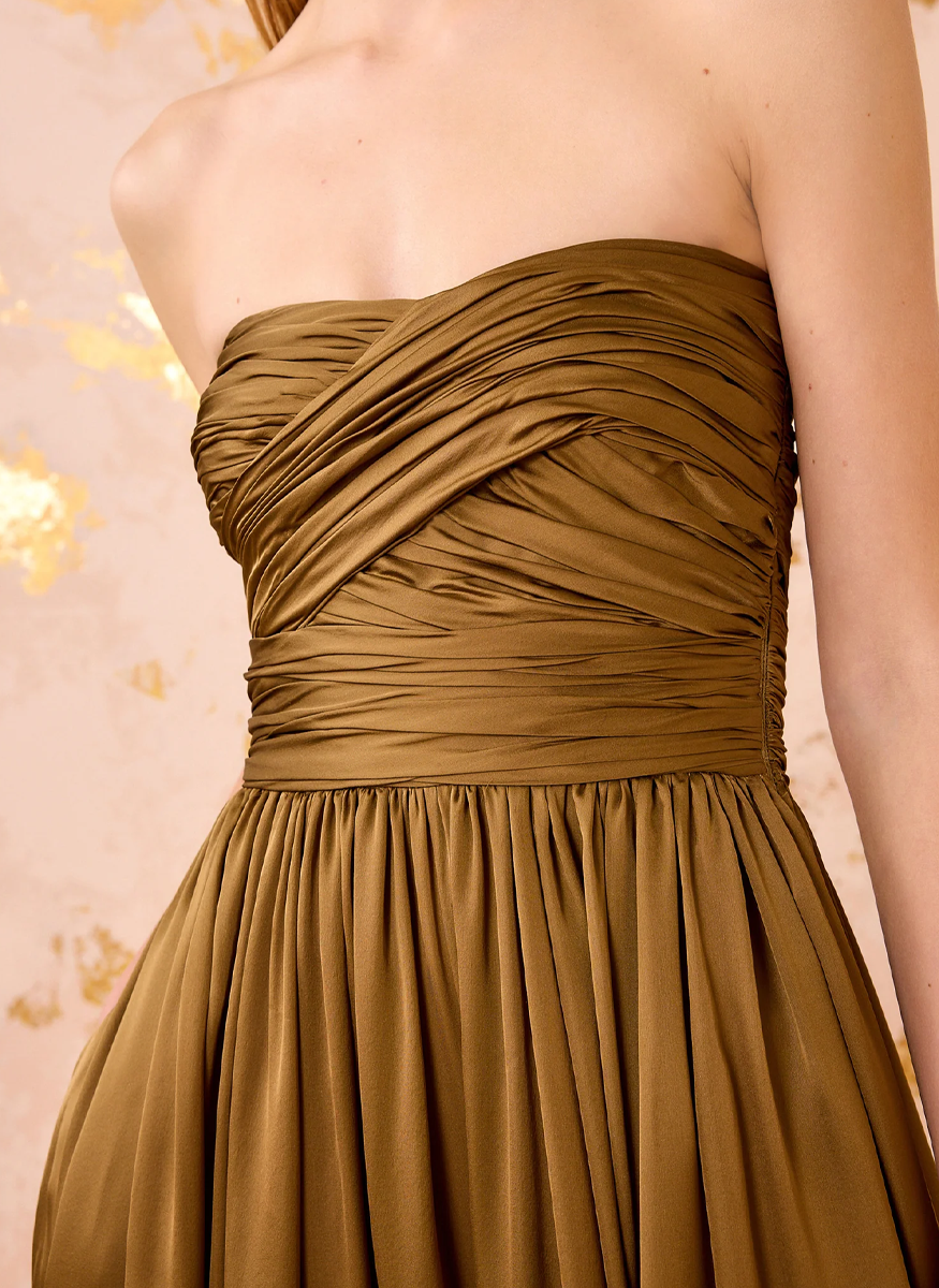 Anastasia Silk Wrapped Strapless Gown - Ulla Johnson