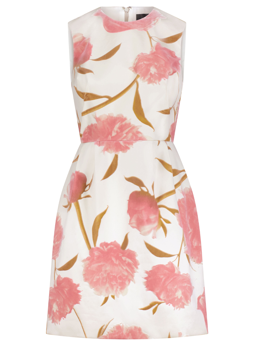 Floral Velvet Sleeveless Mini Dress