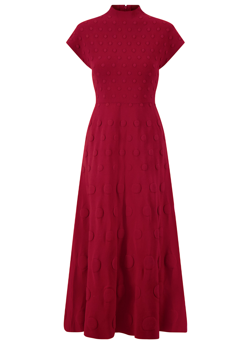 Pucker Dot Knit Dress