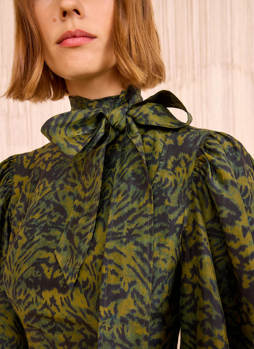 Giorgia Silk Neck Tie Blouse - Ulla Johnson