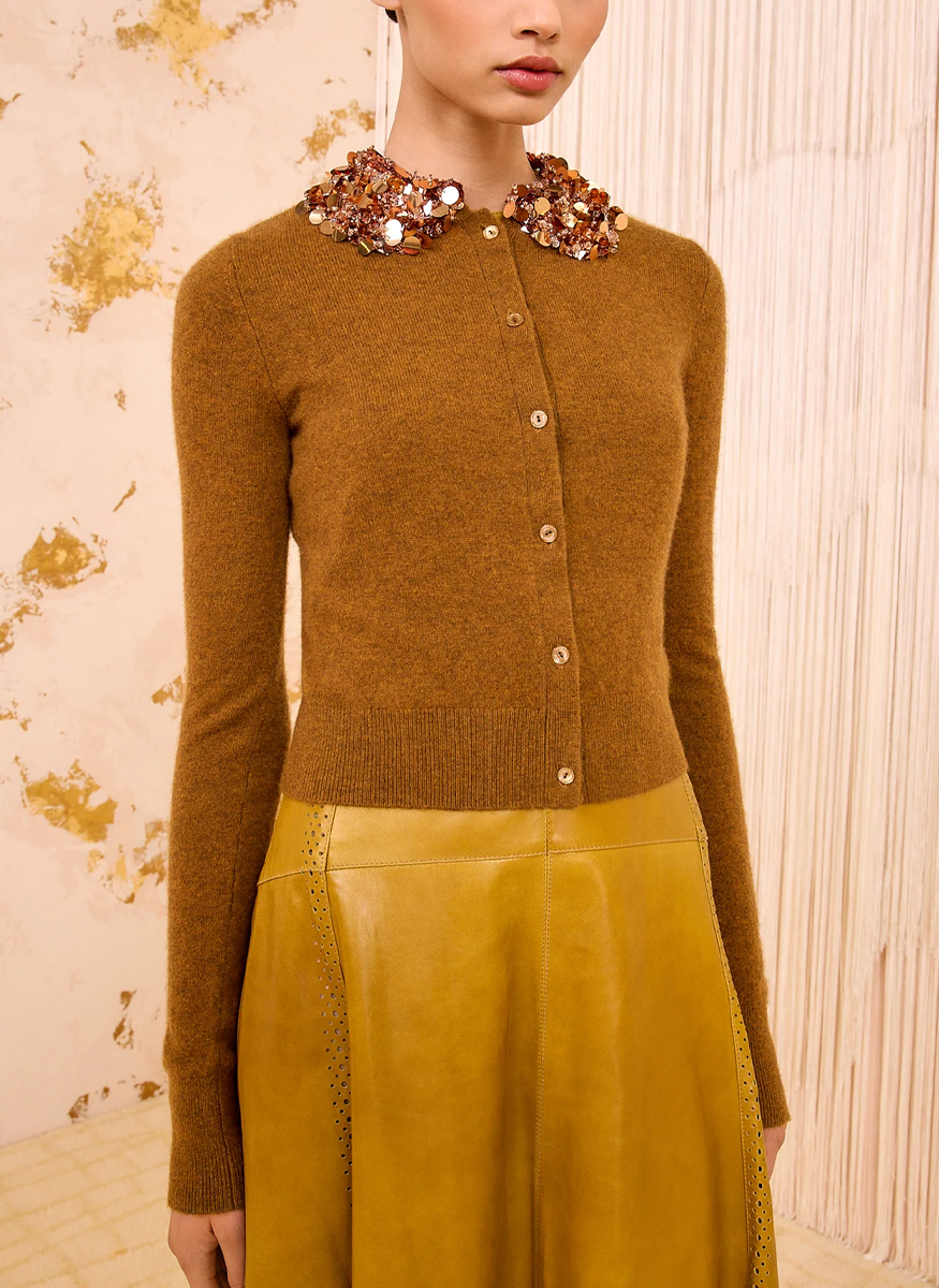 Margaux Embroidered Cashmere Cardigan