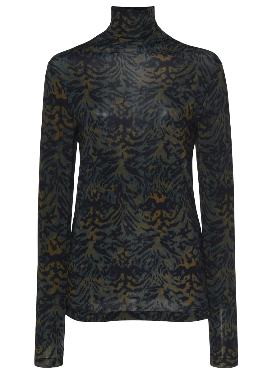 Aurelia Jersey Long Sleeve Turtleneck Top