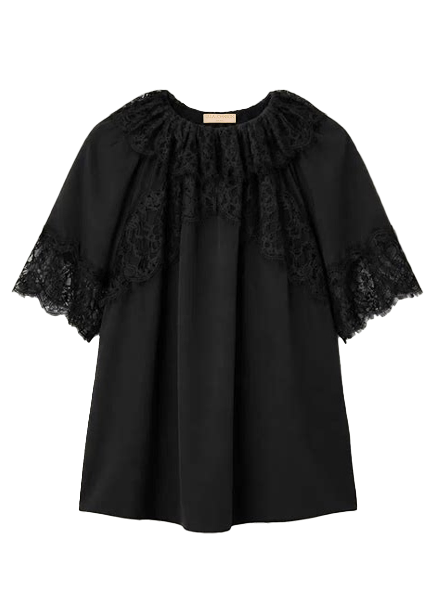Nina Short Sleeve Silk Blouse