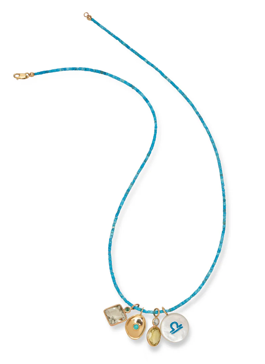 Oval Lemonquartz Necklace Charm, 14K Gold