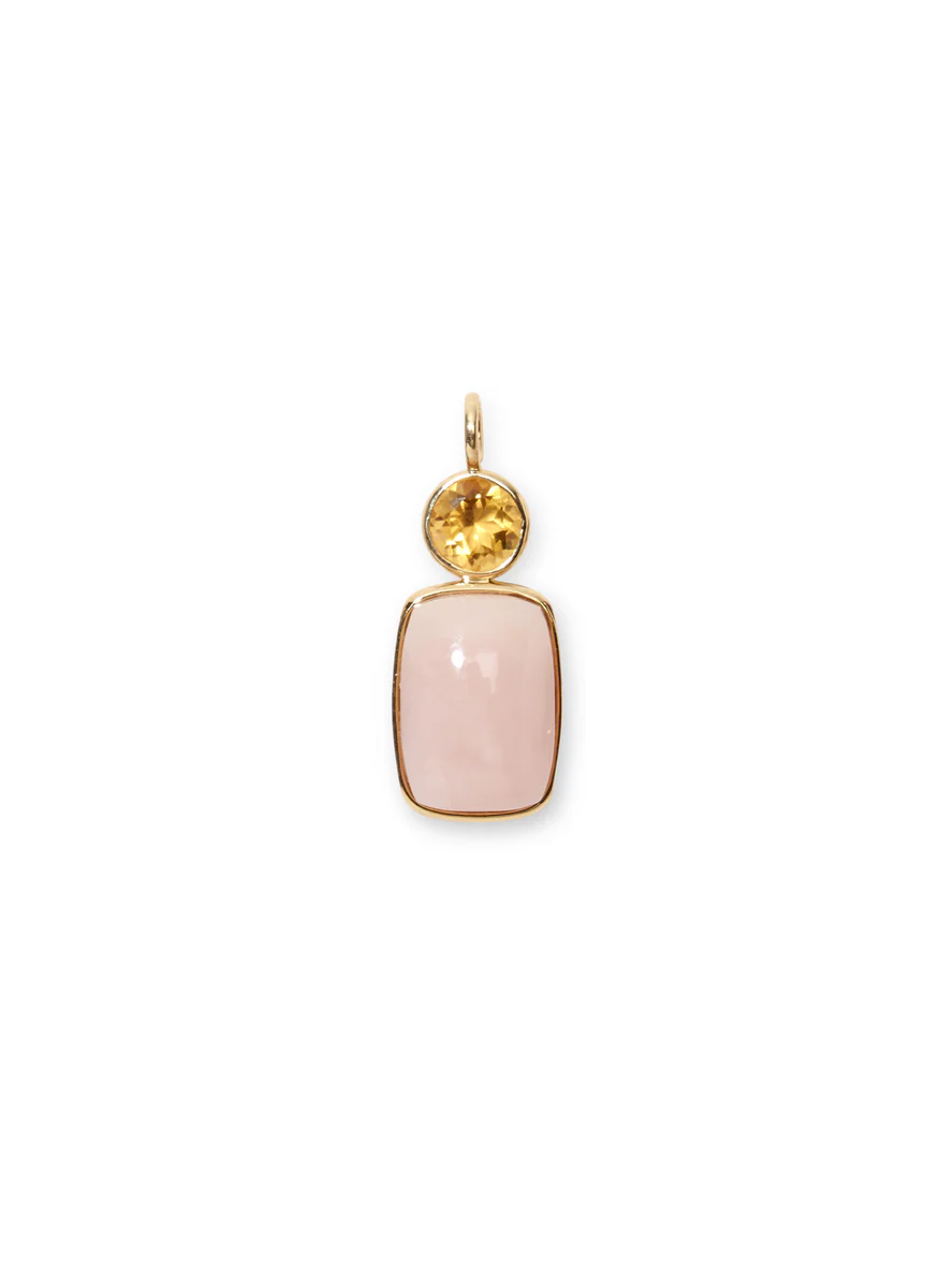 Pink Conch Shell Necklace Charm, 14K Gold