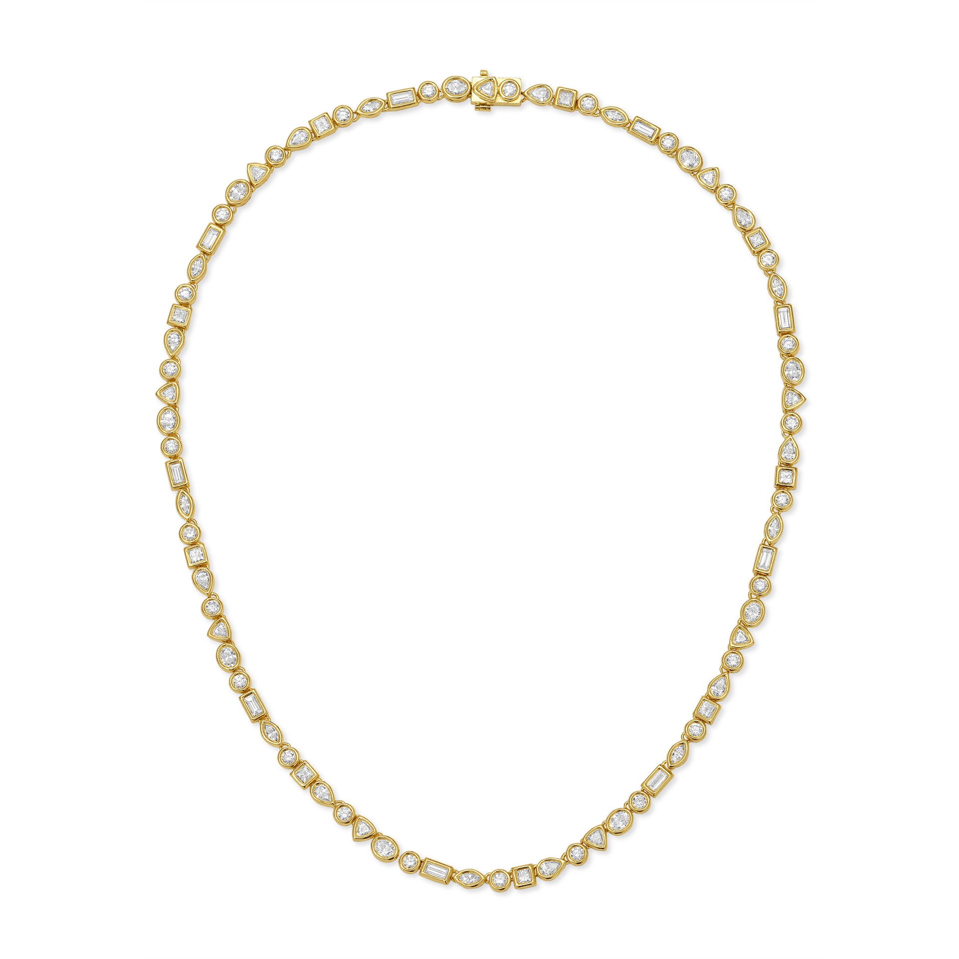 Diamond Nesting Gems Tennis Necklace