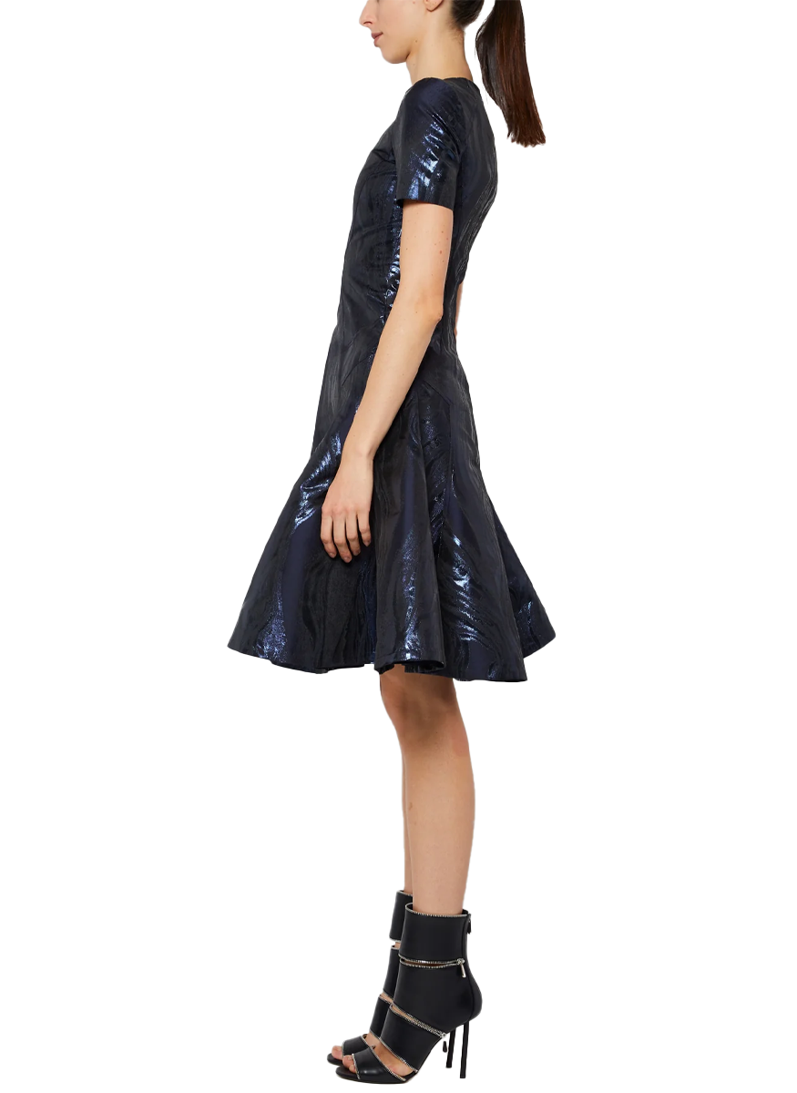 Short Sleeve Fit & Flare Dress