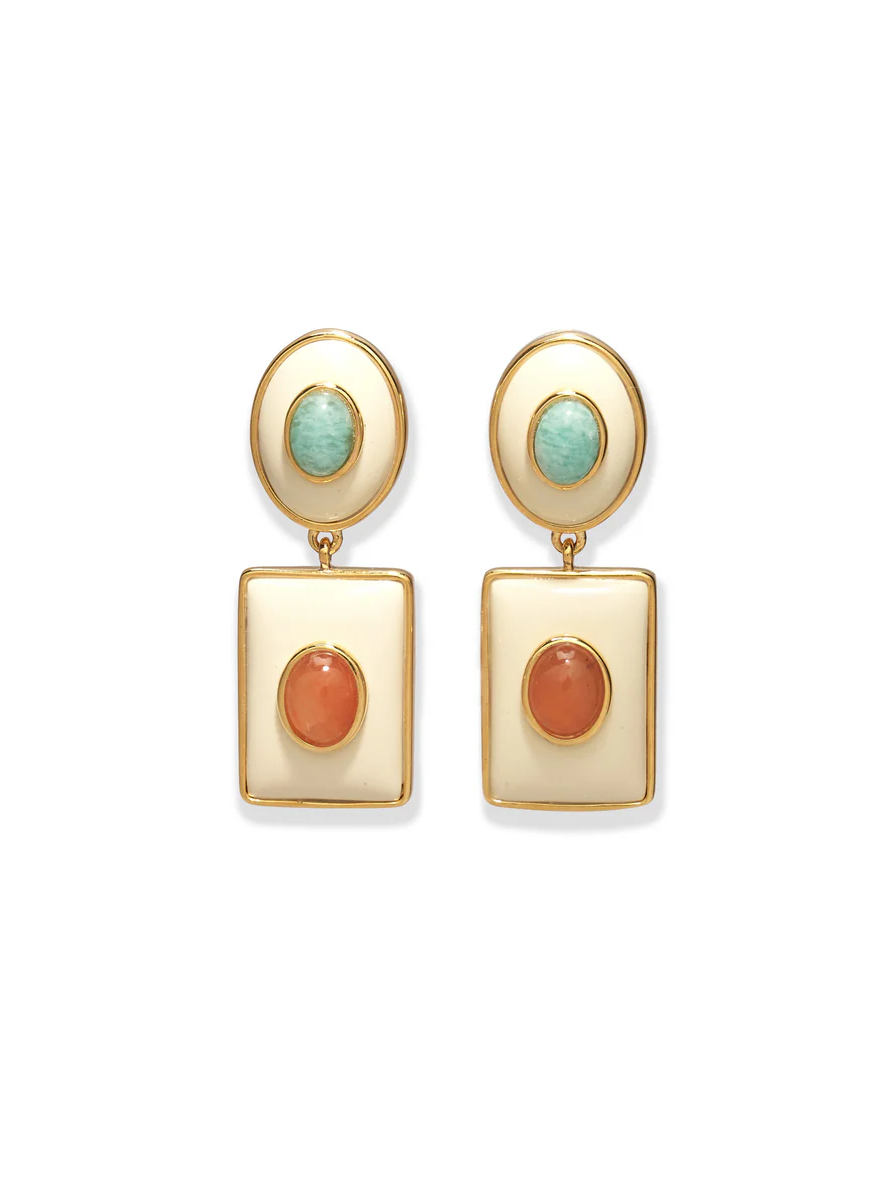 Ethereal Pool Earrings, Citrine