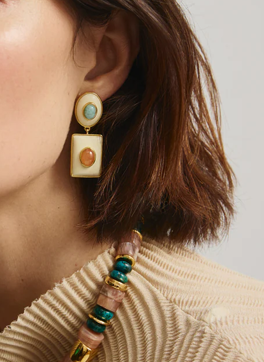 Ethereal Pool Earrings, Citrine