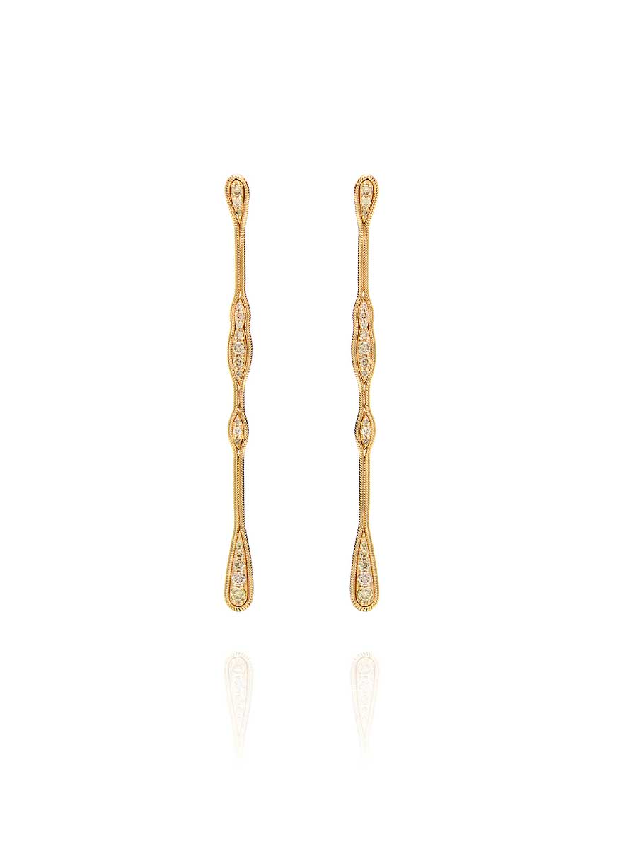 Fluid Diamonds Earrings, Long
