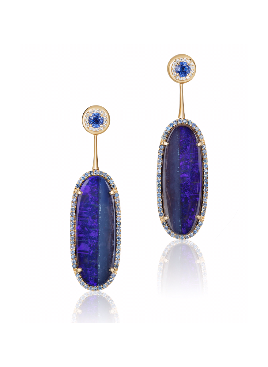 G-One Blue Opal Earrings