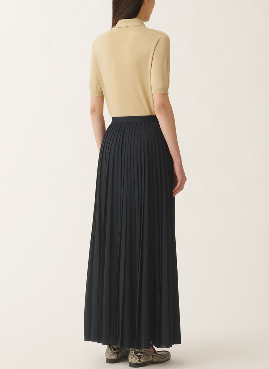 Pleated Muslin Midi Skirt - Fabiana Filippi