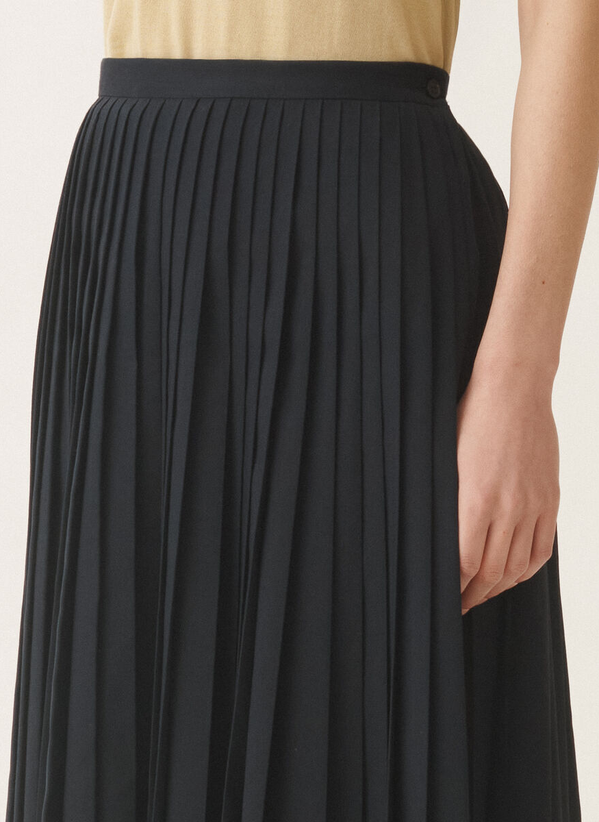 Pleated Muslin Midi Skirt - Fabiana Filippi