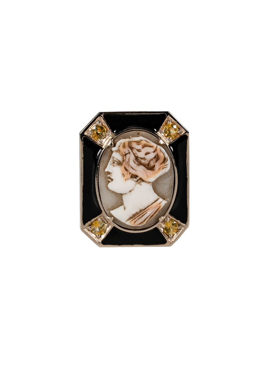 Deco Lady Cameo Ring