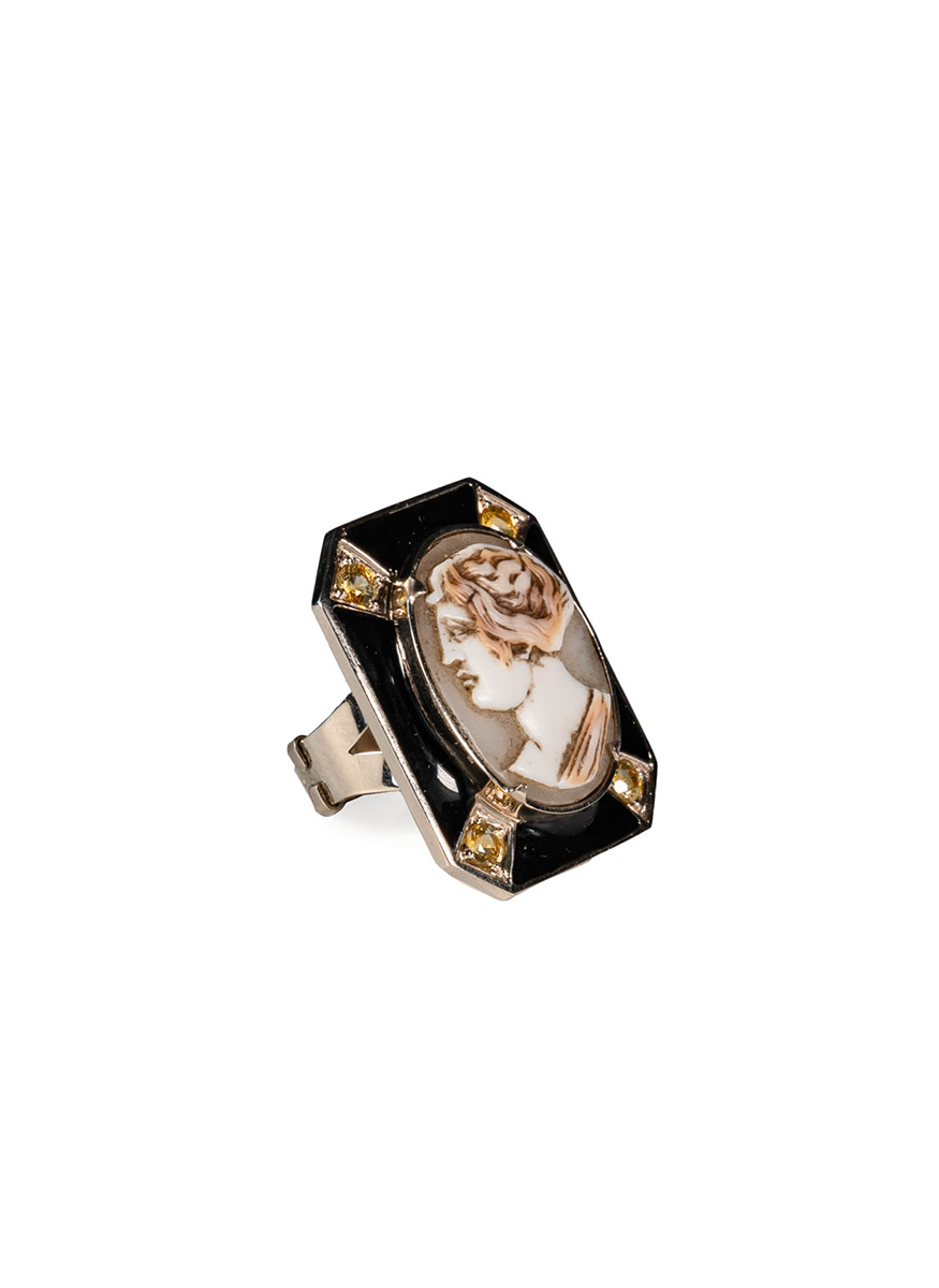 Deco Lady Cameo Ring
