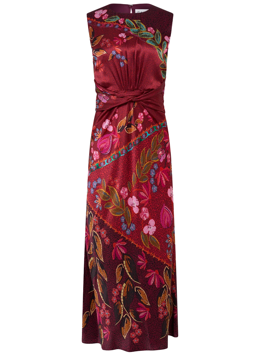 Gwen Dress in Garnet Terrazzo