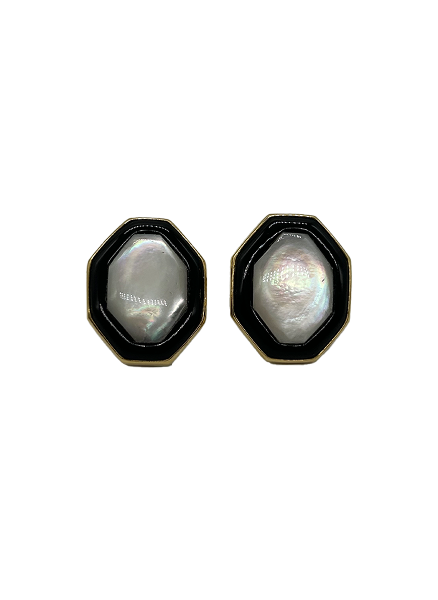 Geometric Mother-of-Pearl Earrings