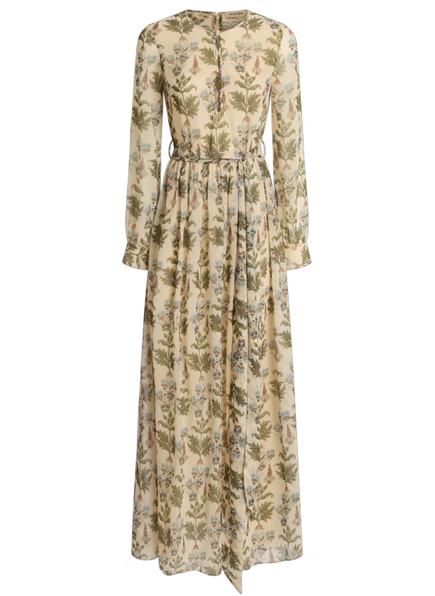 Giorgina Dress in Shiny Persian Botanic Print
