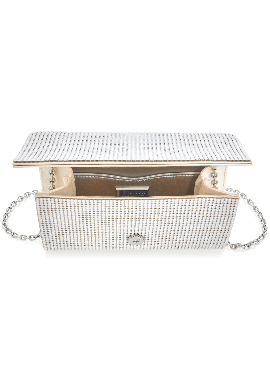 Fizzy Fullbead Clutch in Opal - Judith Leiber Couture