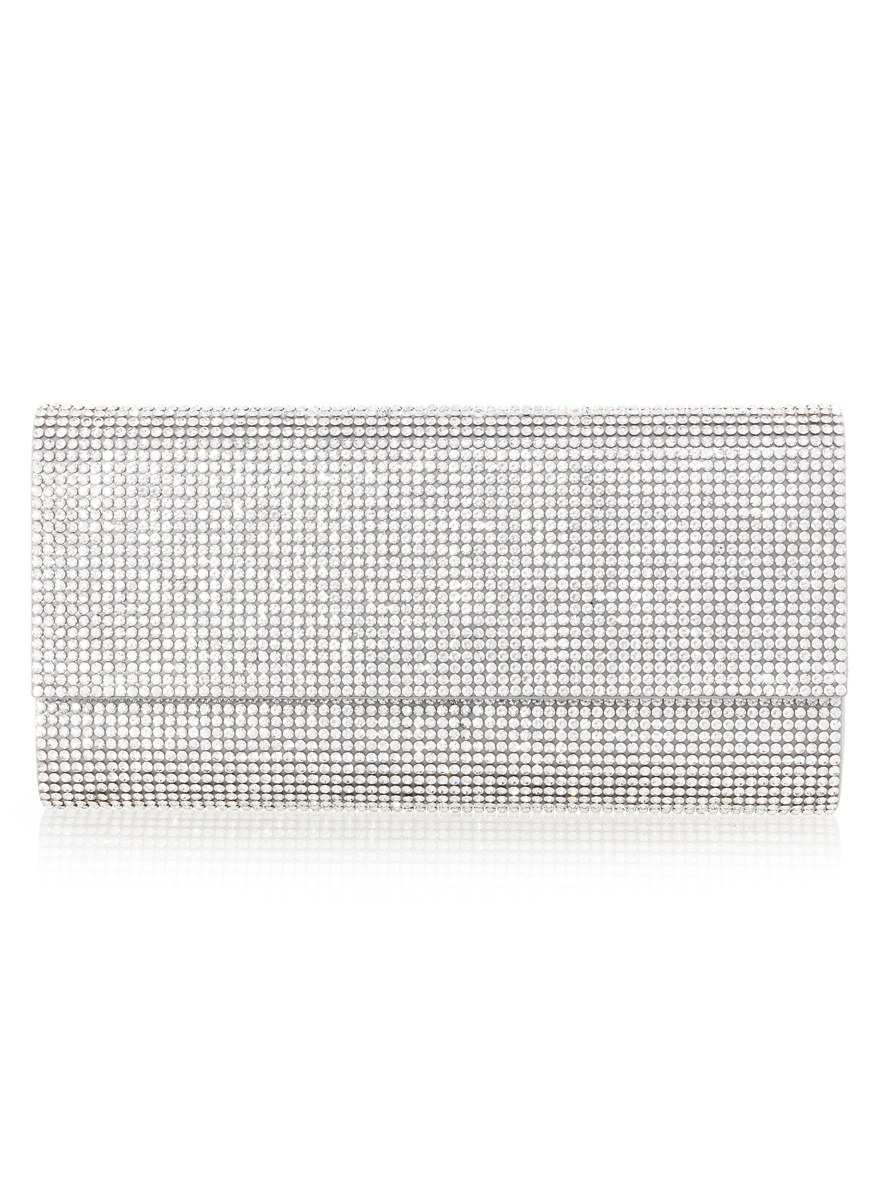 Perry Fullbead Crystal Clutch in Rhine
