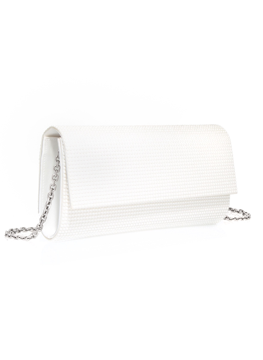Perry Clutch in Precious Pearl with Chain