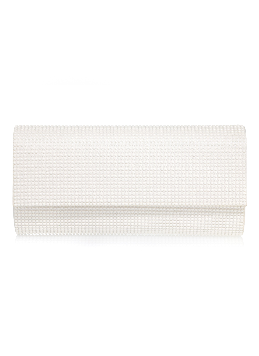 Perry Clutch in Precious Pearl with Chain