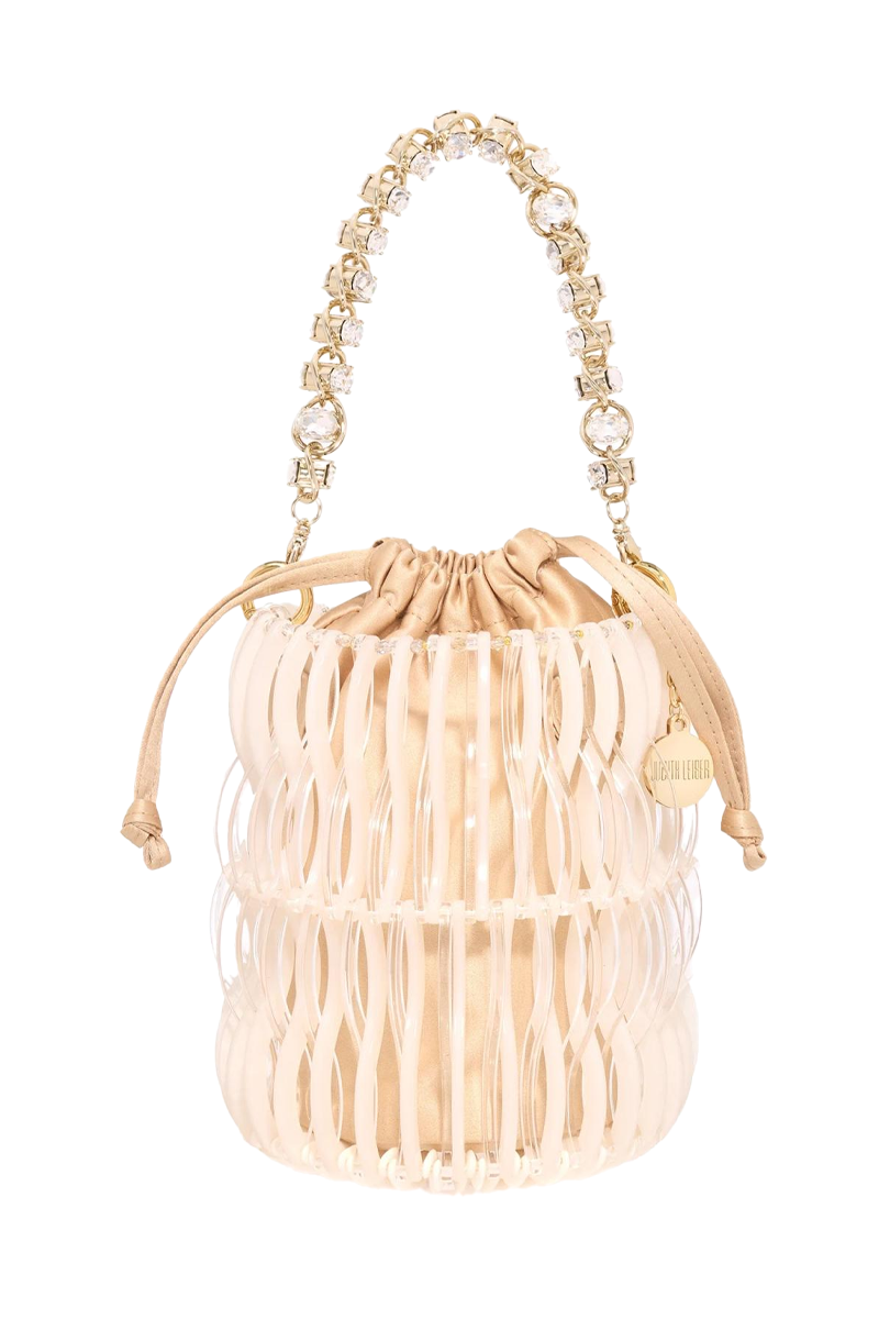 Harper Woven Resin Bucket Bag