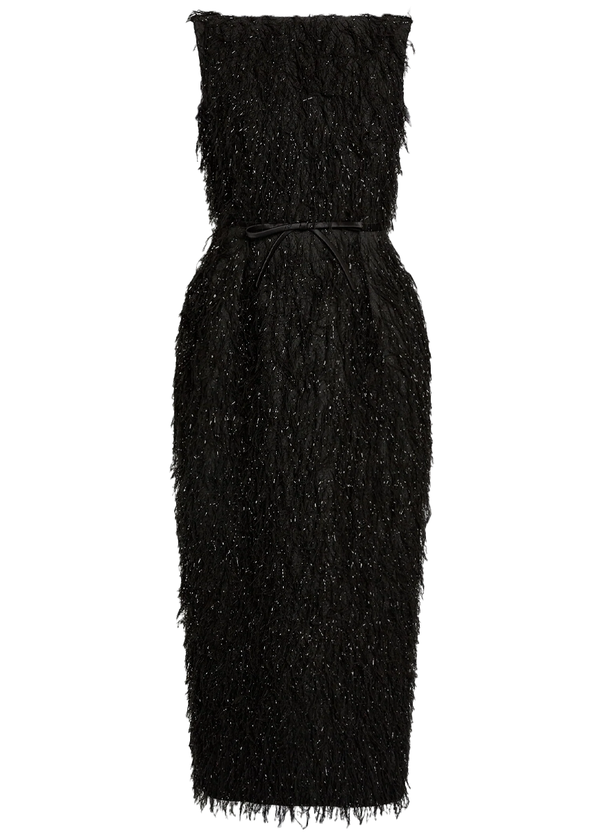 Lurex Fil Coupé Midi Dress