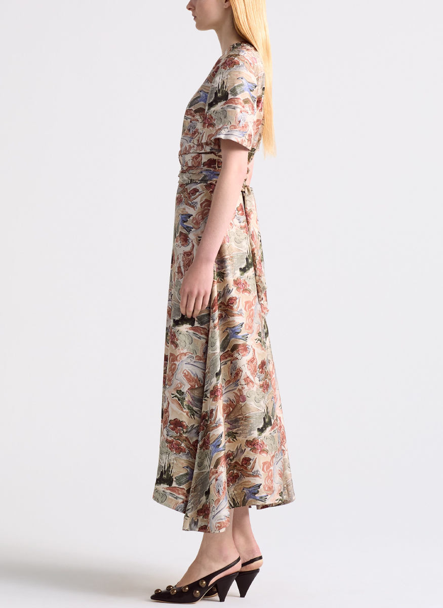 Honey Silk Mythical Print Dress - Altuzarra