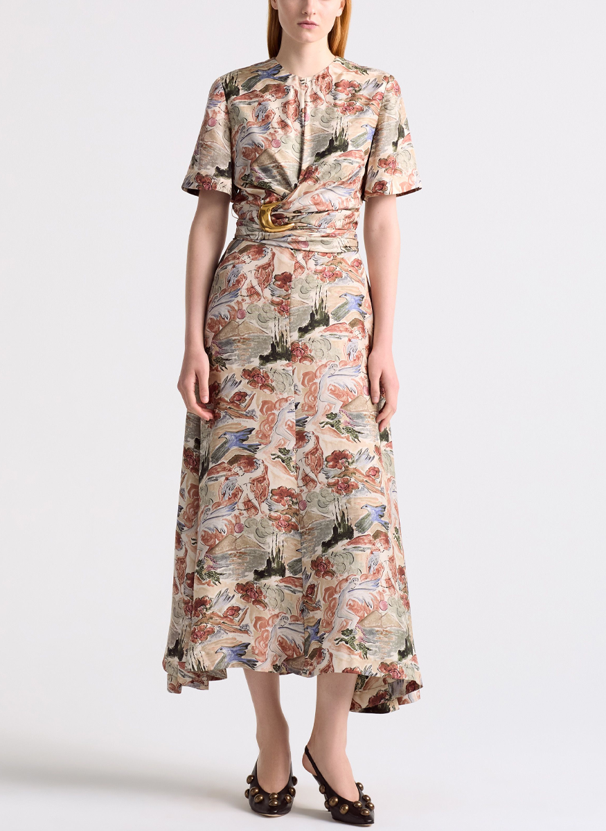 Honey Silk Mythical Print Dress - Altuzarra