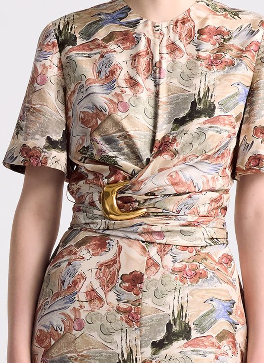 Honey Silk Mythical Print Dress - Altuzarra