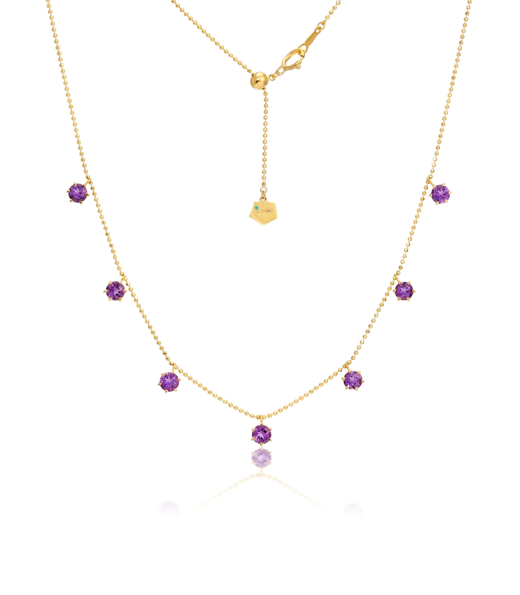 Floating Amethyst Necklace