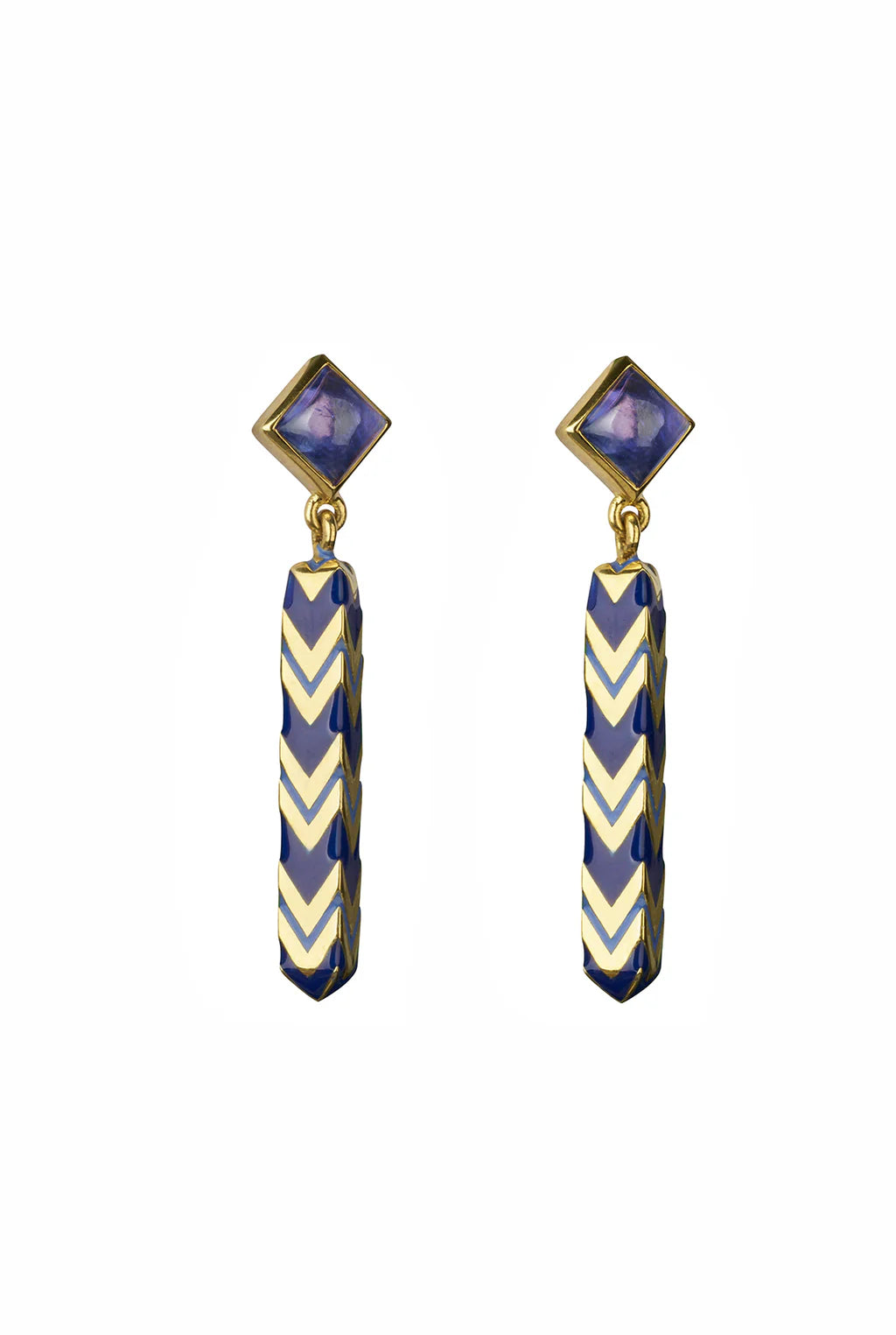 Baoli Flow Earrings, Tanzanite