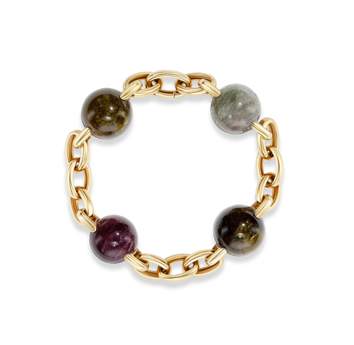 Tourmaline Beads Chain Bracelet