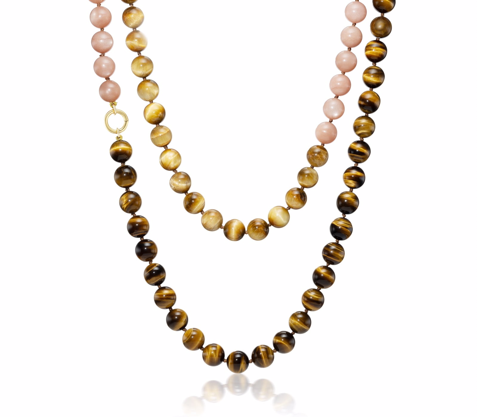 Moonstone and Tiger's-Eye Necklace