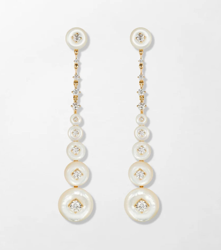 Surrounding Earrings, Mother-of-Pearl