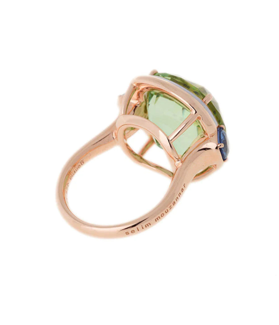 “Gemma” Green Tourmaline Ring, Lilac - Selim Mouzannar