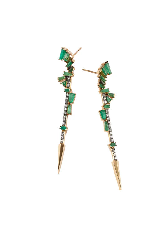 Filly Earrings, Emerald