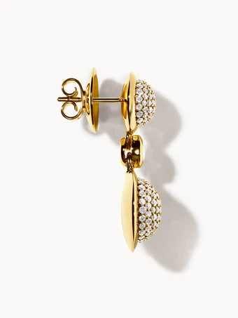 Double Bouton Earrings, Diamond